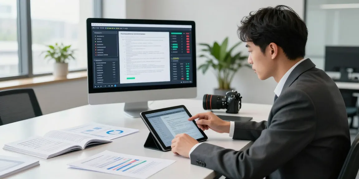 Document fraud detection analysis in a modern office setting with professionals collaborating over data tools.